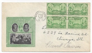 12151936 #790 Washington & Greene 1c First Day Cover - Picture 1 of 2