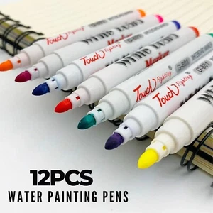 12x Water Painting Floating Pen Erasable White Board Marker Doodle Drawing Pens - Picture 1 of 11