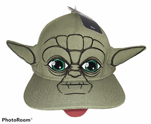 NWT Rare Star Wars YODA Snapback Adjustable Baseball Hat W/ Ears YOUTH Size