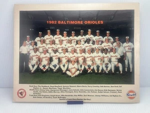 1982 Gulf Baltimore Orioles Team Paperboard Photograph ft. Murray Palmer Ripken - Picture 1 of 1