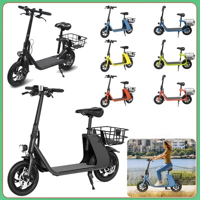 450 Вт мопед пригородный электронный скутер складной электрический скутер с сиденьем 15,5 миль/ч электровелосипед - Изображение 1 из 4