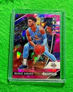MARKUS HOWARD PRIZM PINK ICE ROOKIE CARD JERSEY #0 MARQUETTE RC NUGGETS 2020 RC 
