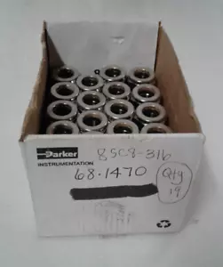 Lot of 19 Parker 8SC8-316 1/2" A-Lok Stainless Steel Union Tube Fitting - New - Picture 1 of 7