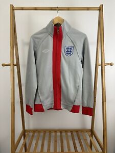 VTG Umbro England Full Zip Soccer Team Training Track Gray Jacket Size S