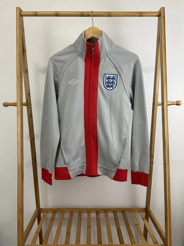 VTG Umbro England Full Zip Soccer Team Training Track Gray Jacket Size S Cover