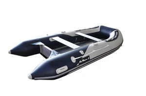 7' 5'' Inflatable Boat Dinghy, Aluminum Floor. Navy/Gray. Free Shipping. - Picture 1 of 11
