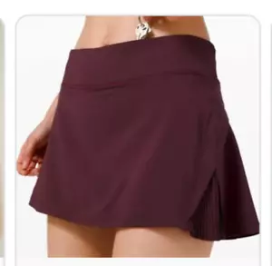 Neu ohne Etikett lululemon weinrot burgunderrot Mini Skort 6 - Bild 1 von 10