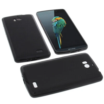 Tasche für TP-Link Neffos C5 Max Handytasche Schutz Hülle TPU Gummi Case Schwarz - Bild 1 von 4