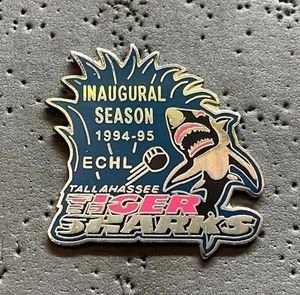 Tallahasse Tiger Sharks Inaugural Season 1994-95 ECHL Hockey Pin - Imagen 1 de 2