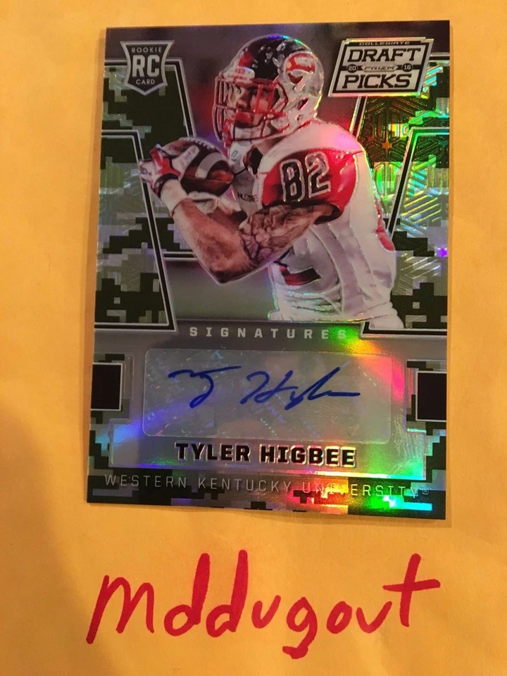TYLER HIGBEE #209 West Kentucky Rams 116/199 made RC Auto 2016 PRIZM DRAFT CAMO - Image 1 of 1