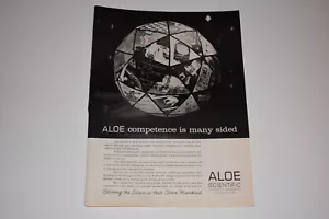 Vintage 1962 Aloe Scientific Print Ad. - Picture 1 of 1