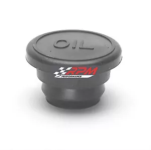 Push In Oil Cap Valve Cover SBC BBC SBF CHEVY FORD MOPAR Black Rubber Round A33 - Picture 1 of 1