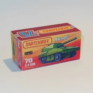 Matchbox Lesney Superfast 70 e Self-Propelled S.P. Gun J Style Repro Box - Picture 1 of 4