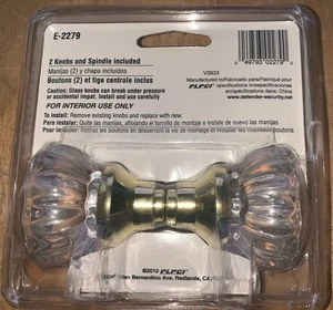 Defender Security 2 inch Glass Door Knob Indoor Retro Glass Door Knob E 2279 - Picture 1 of 2