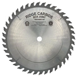 Ridge Carbide 10" 40T, Flat Top Table Saw Box Joint Blade, Flat Top Grind (FT... - Picture 1 of 1
