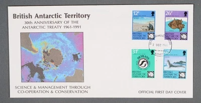 MayfairStamps Territorio Antártico Británico FDC 1991 Aniversario del Tratado Antártico Foto 1 de 2