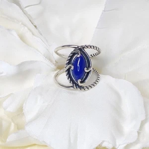 Anillo Carolyn Pollack Lapislázuli Esterlina 925 Remolino Suroeste Lazuli Firmado Talla 7.25 - Imagen 1 de 11
