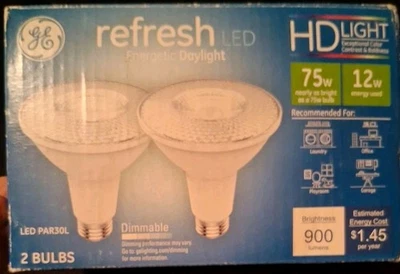 2 GE Par30L Refresh LED 75W Daylight Dimmable Bulbs B84-A - Image 1 of 4