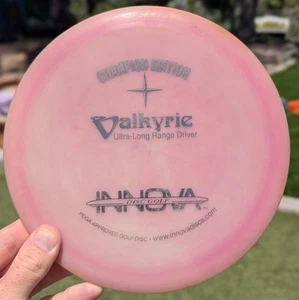 INNOVA DISC GOLF CE CHAMPION EDITION VALKYRIE 173g Pink/Silver Stamp 3rd Run - Picture 1 of 2