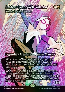 Spider-Gwen, Web-Warrior - Najeela, the Blade-Blossom (Borderless) NM MTG Foil - Picture 1 of 1