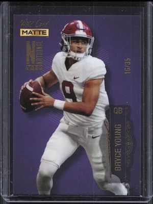 2022 Wild Card Matte Bryce Young MBN-5 National VIP Purple /35 - Image 1 of 2