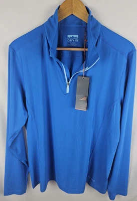 Top de pesca Orvis para mujer talla XL NUEVO CON ETIQUETAS Sun Defense cuarto cremallera manga larga azul Foto 1 de 4