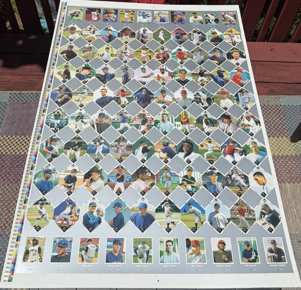 RARE! 2003 Just Memorabilia SILVER UNCUT Sheet 28x40 Hamels Felix Hernandez Cano - Image 1 of 4