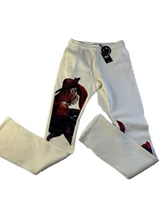 Men’s 100% Authentic Roku Studio Flared Joggers/ Size LARGE /Color CREAM - Picture 1 of 7