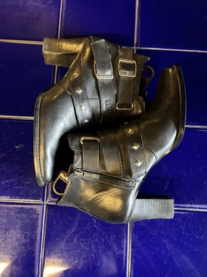 Botas Harley-Davidson Bridgit Shootie negras de 4 pulgadas con cremallera interior D84507 talla 9,5 Foto 1 de 4