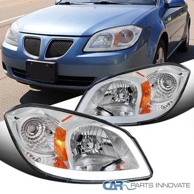 Headlights Fits 2005-2010 Chevy Cobalt 2007-2009 Pontiac G5 LED Tube Head Lamps Foto 1 de 4