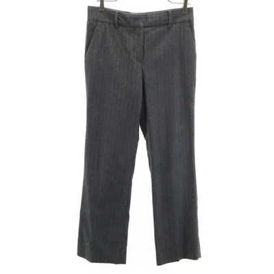 INCOTEX Made in Portugal Striped Pattern Wool pants 42 Gray Women - Image 1 of 4