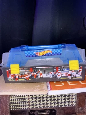 Hot wheels  race case Holds 10 Cars Converts To Hot Wheels Tuneup Station - Image 1 of 4