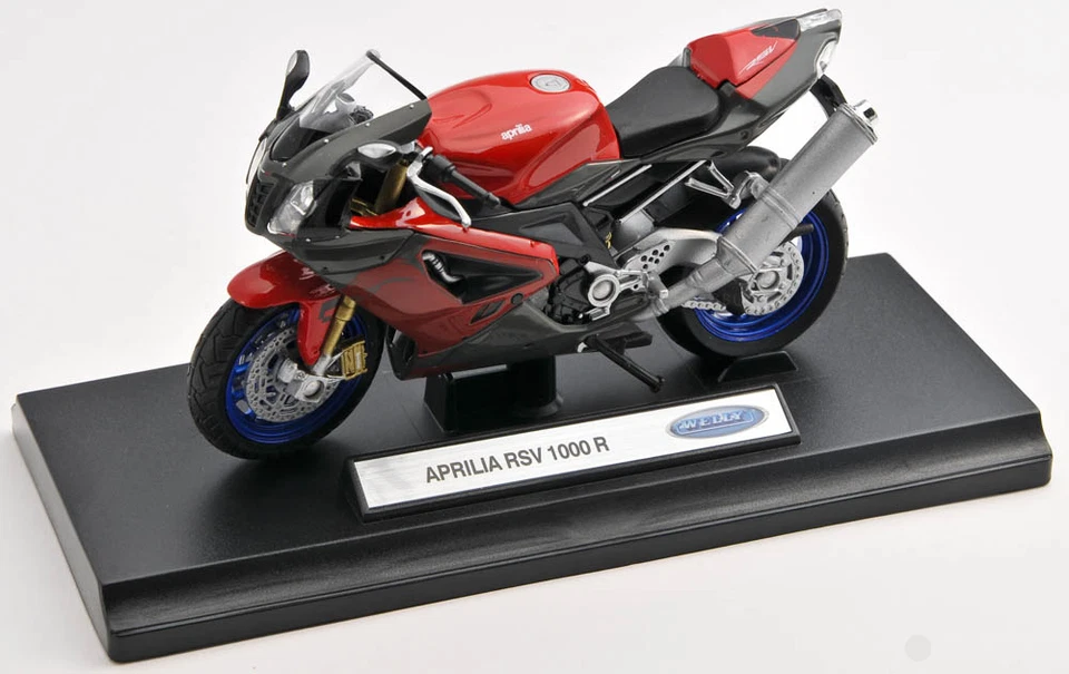 BLITZ VERSAND APRILIA RSV 1000 R Welly 1:18 Motorrad Modell NEU & OVP - Bild 1 von 1