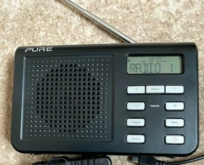 Pure One mi Series 2 black portable DAB/ FM Radio. In Good Condition & P W Order - Image 1 of 4