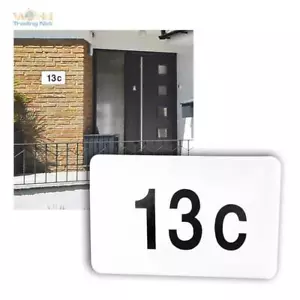 LED Hausnummer Beleuchtet mit Dämmerungssensor, Hausnummerleuchte 12W/230V IP65 - Bild 1 von 6