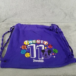 Disneyland Resort Drawstring Backpack Bag Sweatshirt Hoodie Twenty 11 Cinch Sack - Picture 1 of 8