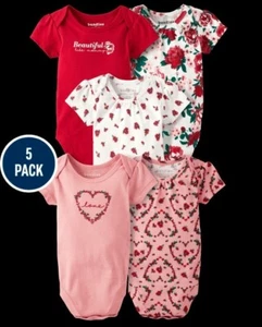 NEU The Children's Place Baby Mädchen Blumenmuster Body 5er-Pack - Rose - 3-6 Monate - Bild 1 von 4