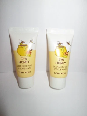 2X Tony Moly I'm Honey Deep Moisture Rescue Masks .5 oz. Each Travel Size - image 1 of 2