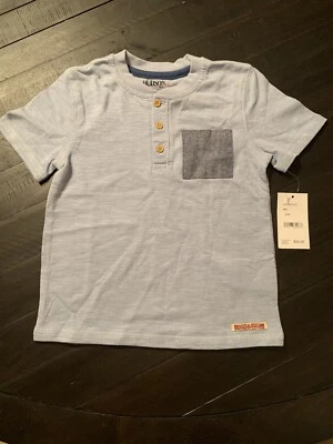 24M Boys Hudson Kids Shirt Blue With Gray Pocket Brand New With Tag - Image 1 of 4
