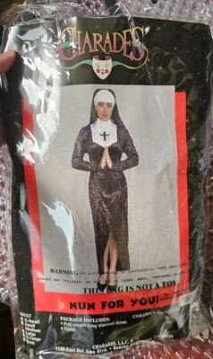 ¡Monja Charades para ti! Sexy Disfraz Adulto Medio Elastizado Poliseter Terciopelo Foto 1 de 4