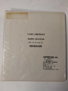 Lake Aircraft Model 250 & Turbo 250 Renegade Parts Manual Original - Picture 1 of 12