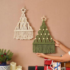 3 pièces/ensemble à faire soi-même arbre de Noël tissé macrame arbre de Noël décoration murale suspendue