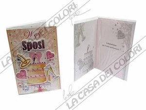 BIGLIETTO D'AUGURI 3D  - NOZZE - 18x11 - MATRIMONIO - Picture 1 of 1