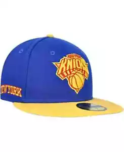 New York Knicks Hat Blue Yellow Side Patch New Era 59Fifty Fitted Size 7 1/4 - Picture 1 of 4