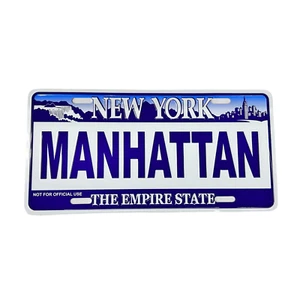 NEW YORK - MANHATTAN: Souvenir Nummernschild für Kunst, Basteln, Geschenk, Dekoration - Bild 1 von 2