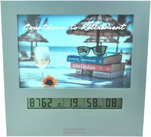 Large Display Retirement Countdown Clock and 4X6 Picture Frame, Countdown Retire - Picture 1 of 7