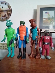 Vintage Star Wars Lot Complete Greedo Walrusman Hammerhead Snaggletooth Figures! - Picture 1 of 15