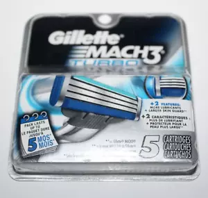 Gillette Mach 3 Turbo 5 Ersatzpatronen - Bild 1 von 1