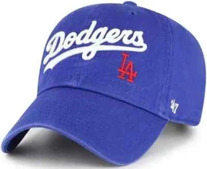 '47 Brand Los Angeles LA Dodgers Script Clean up Hat Cap OSF Headwear Blue - Picture 1 of 4