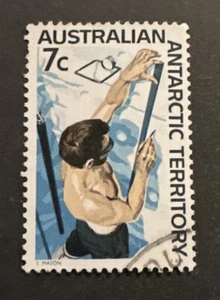 1966-68 Australia Antarctic Territory AAT 7c Multicolored FU Stamp - Picture 1 of 2